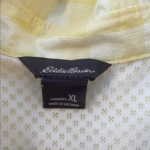 Eddie Bauer Yellow Plaid Button Down Shirt - Picture 3 of 6